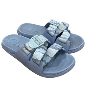 Chacos Women Slides Blue Camo Adjustable Straps Comfort Sandals Size 6